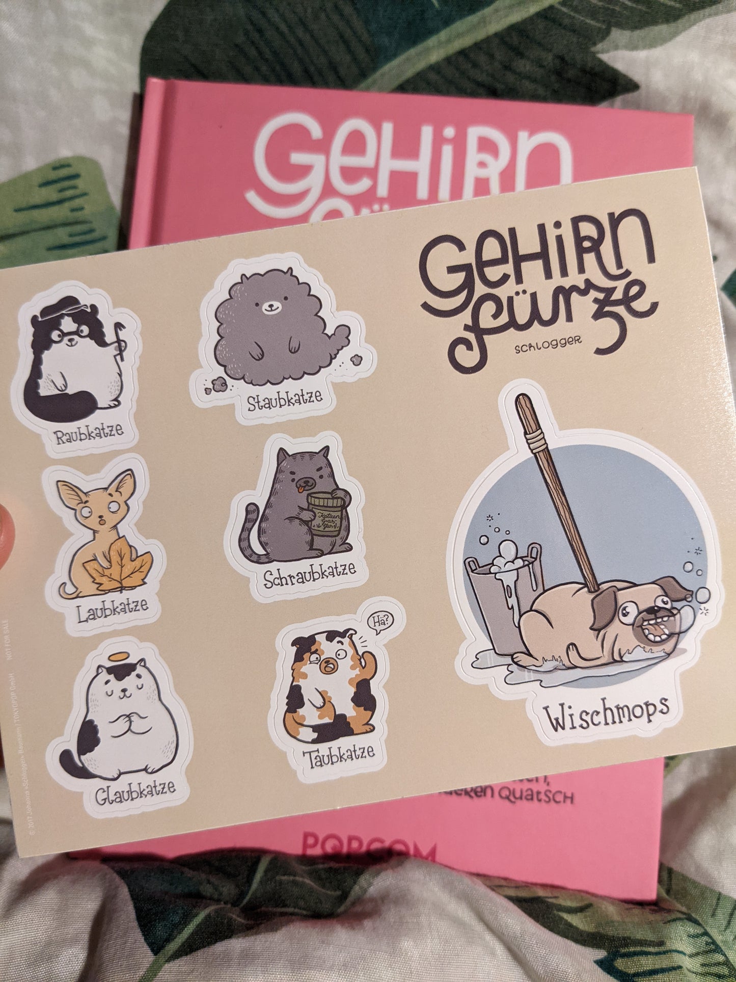 Buch "Gehirnfürze - Kleine Comics" + Stickerbogen