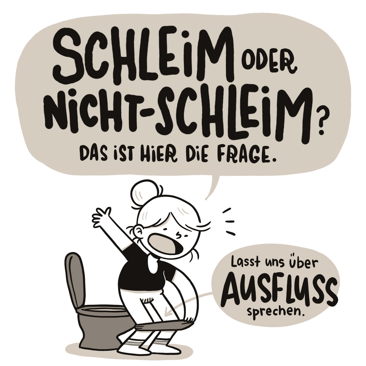 Heft "Schleim oder Nicht-Schleim" Comics über den Vaginal-Ausfluss