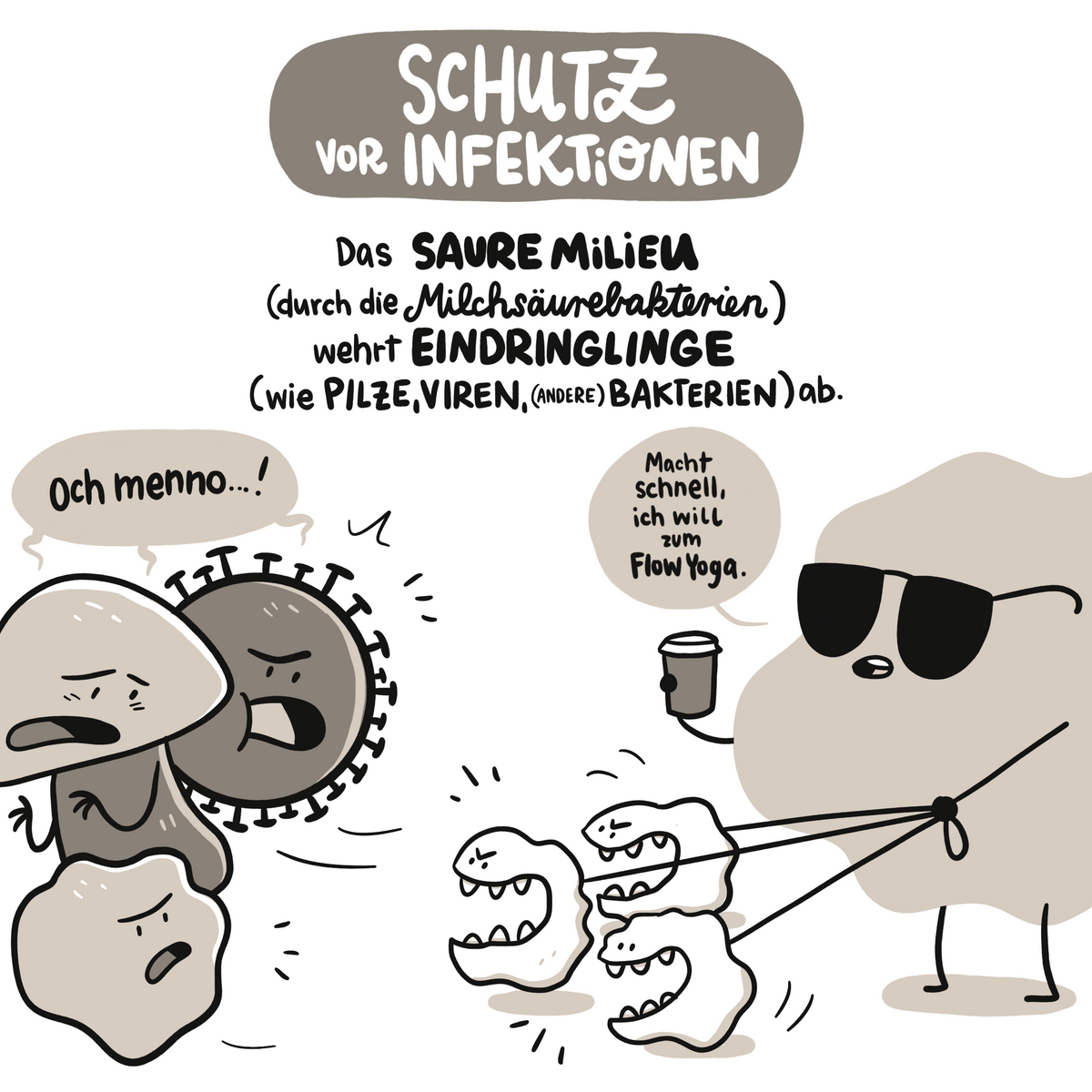 Heft "Schleim oder Nicht-Schleim" Comics über den Vaginal-Ausfluss