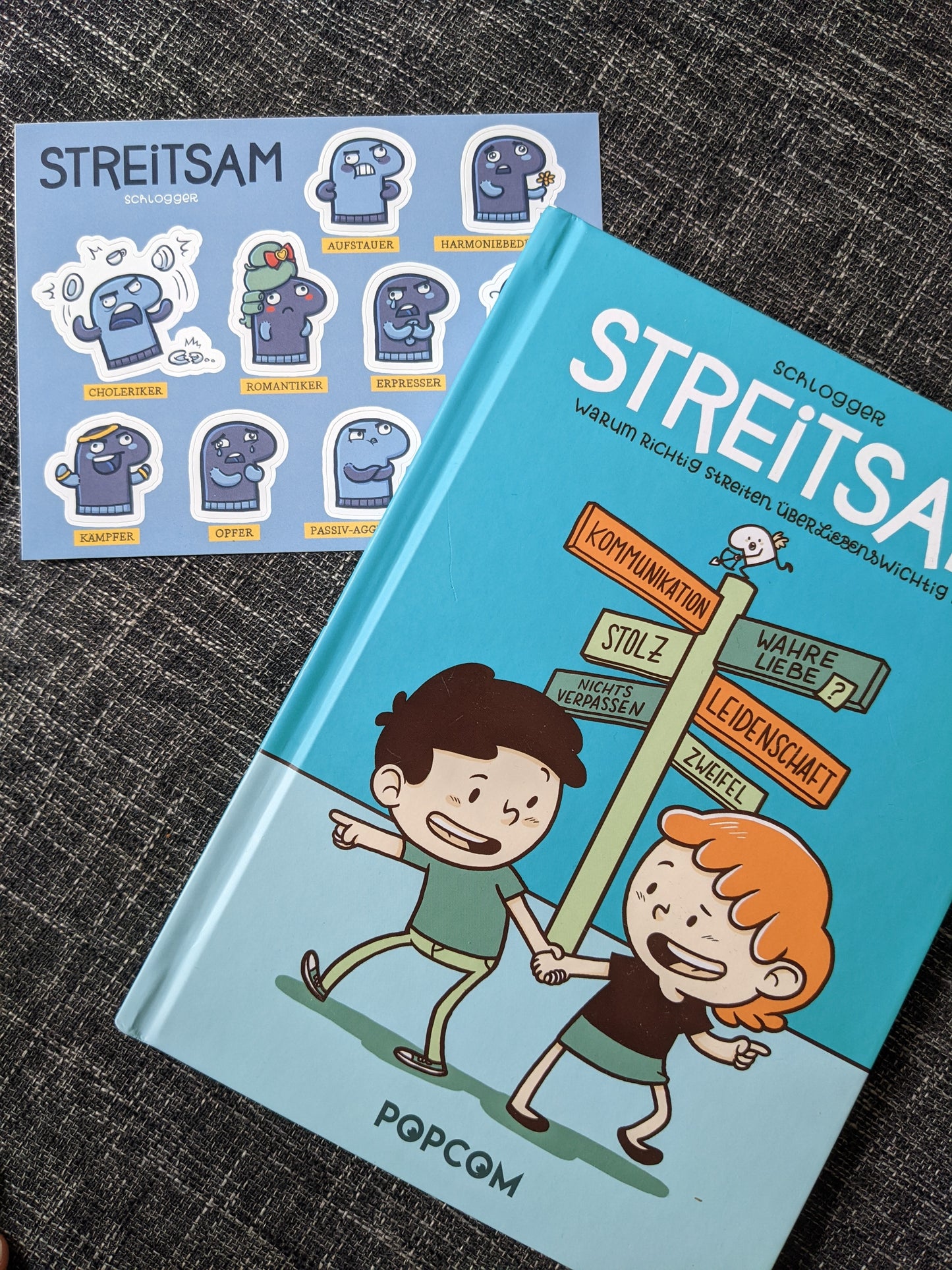 Buch "Streitsam - Besser Streiten" + Stickerbogen